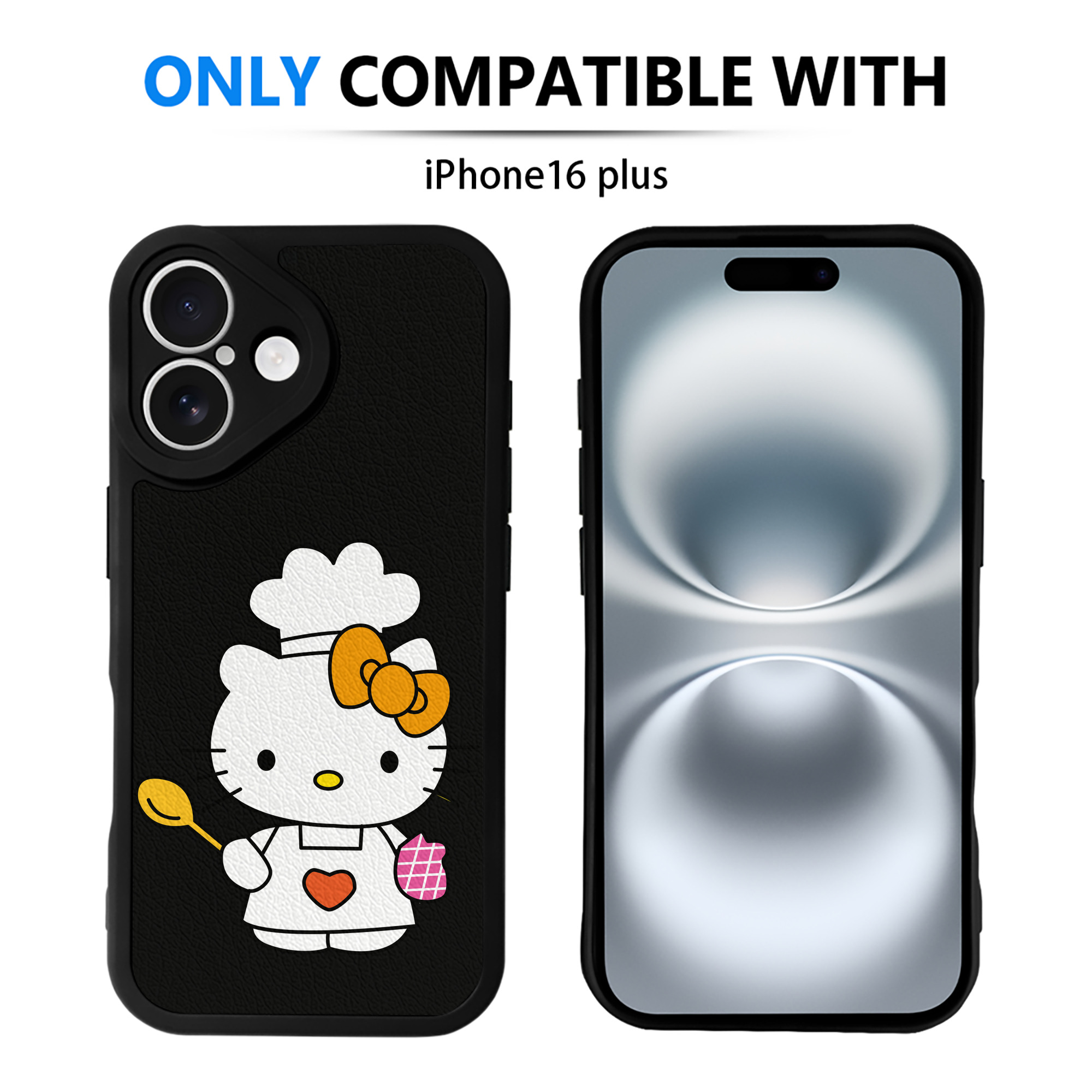 （画像用） Hello Kitty ハローキティ 【iPhone 16シリーズ対応】シリコンスマホケース（レザー調） 材質：シリコン